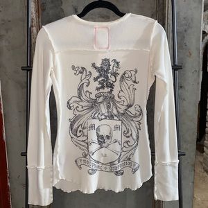 Morphine Generation Long Sleeve White Thermal Top